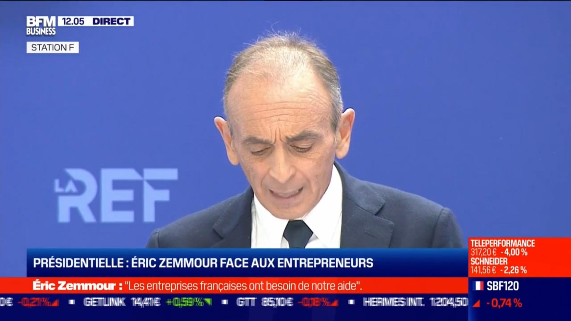 Replay Le grand oral économique Eric Zemmour voir l'intégralité de
