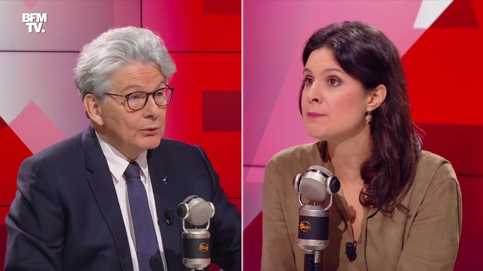 Replay Thierry Breton face à Apolline de Malherbe voir l'intégralité