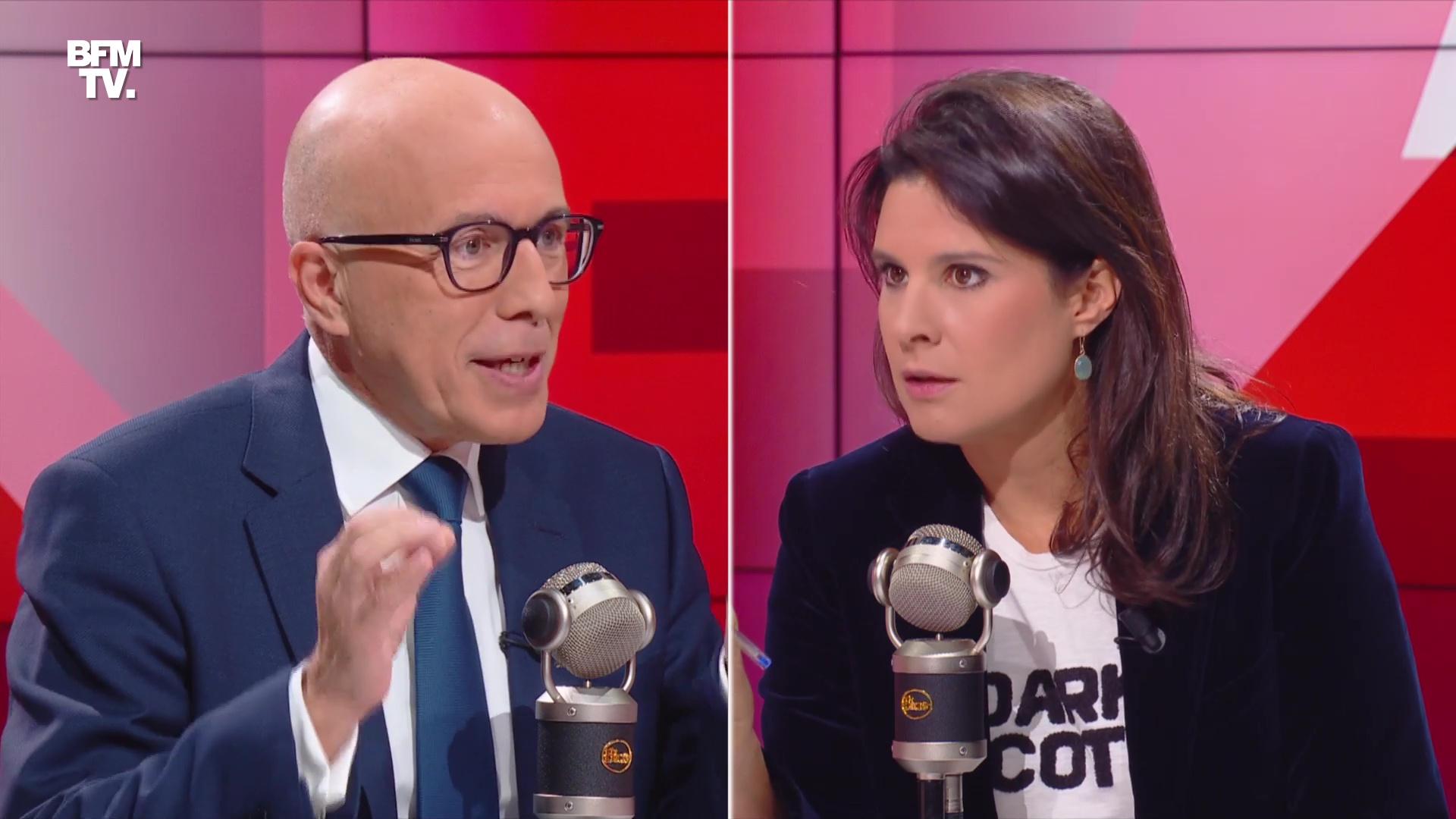 Replay Eric Ciotti face à Apolline de Malherbe voir l