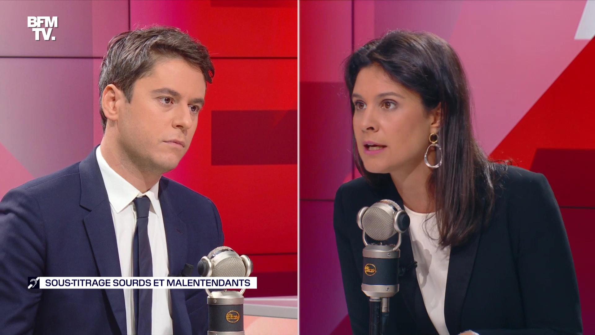 Replay Gabriel Attal face à Apolline de Malherbe voir l'intégralité